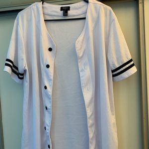 Jersey button up tee